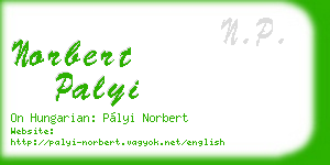 norbert palyi business card