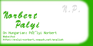 norbert palyi business card